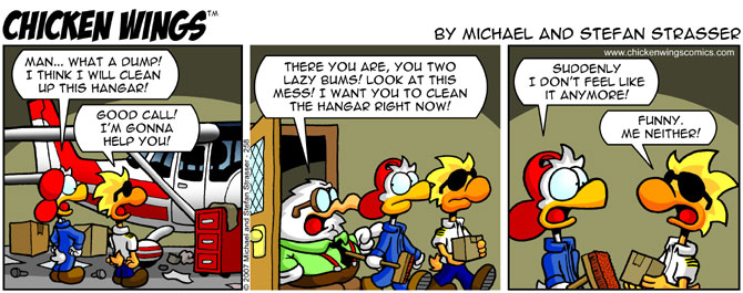 clean up the hangar