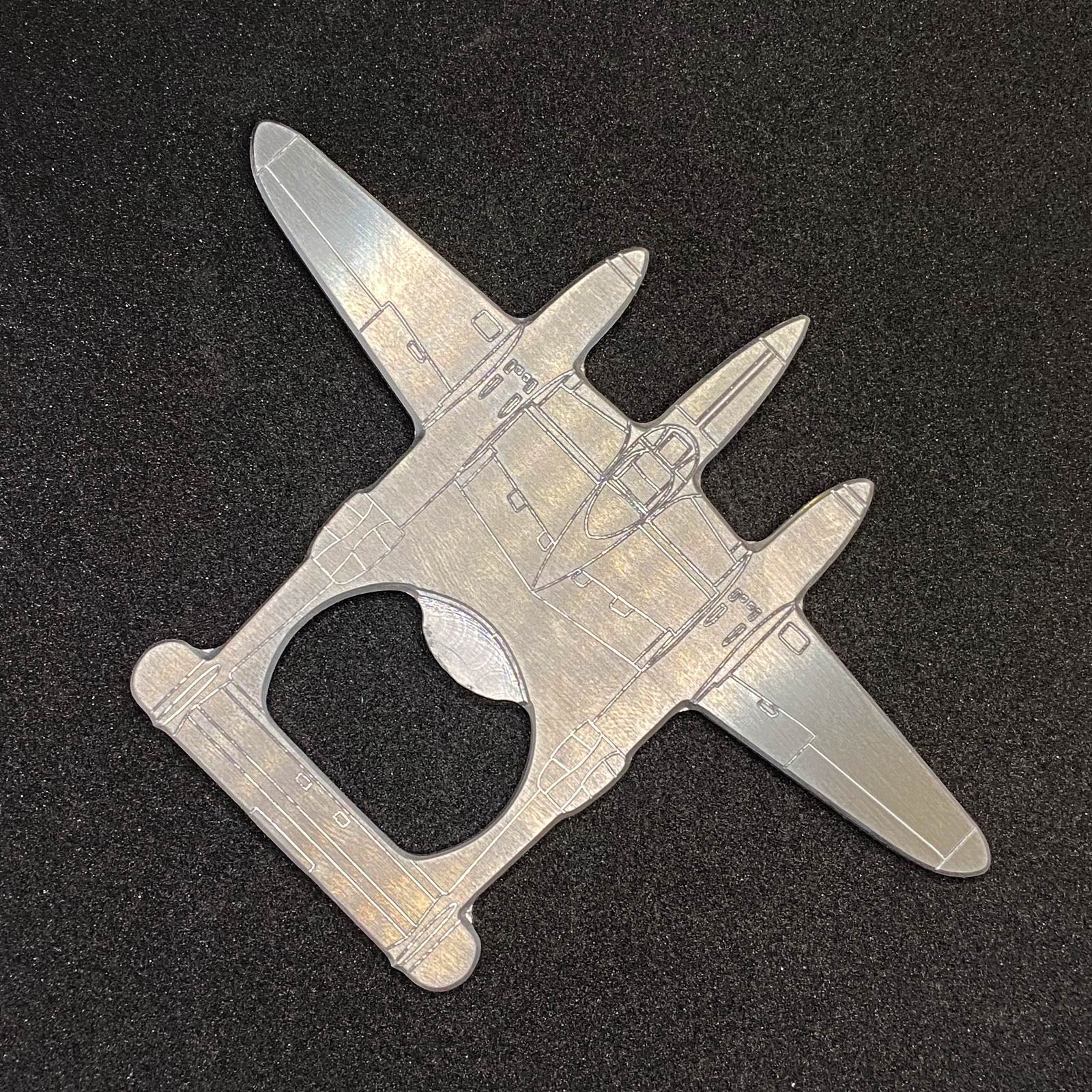 P-38 Lightning Aluminium Bottle Opener P-38 Lightning Aluminium Bottle Opener